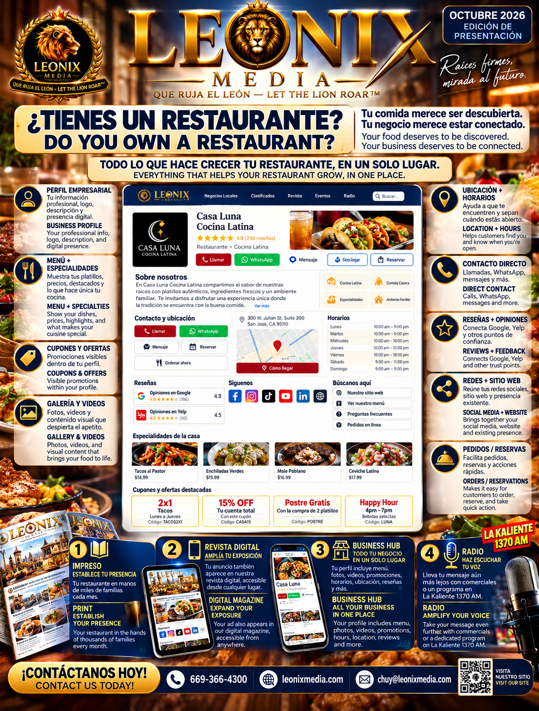 LEONIX MEDIA | Restaurante de Ejemplo — Pupusas 2